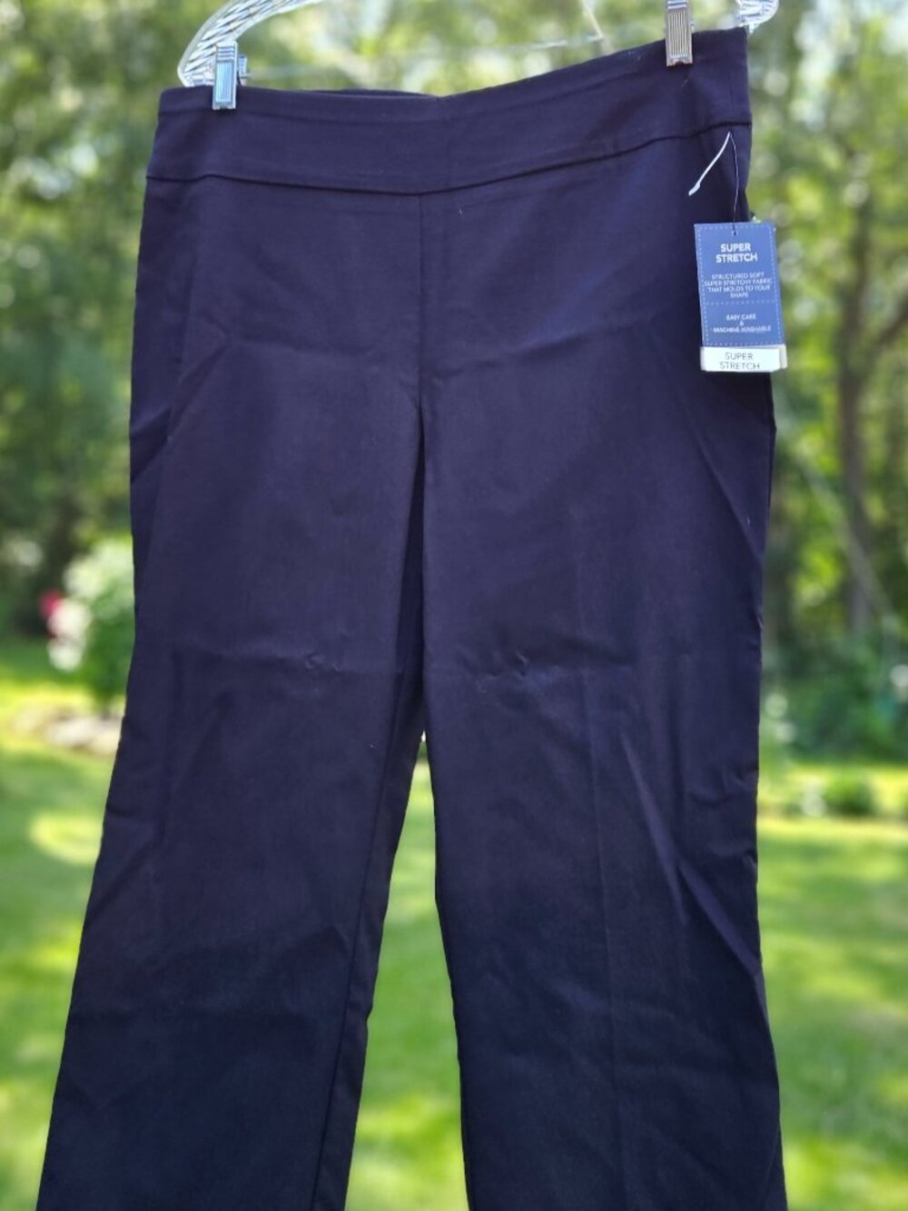 Counterparts black stretchy crop pants detailed size 12 NWT